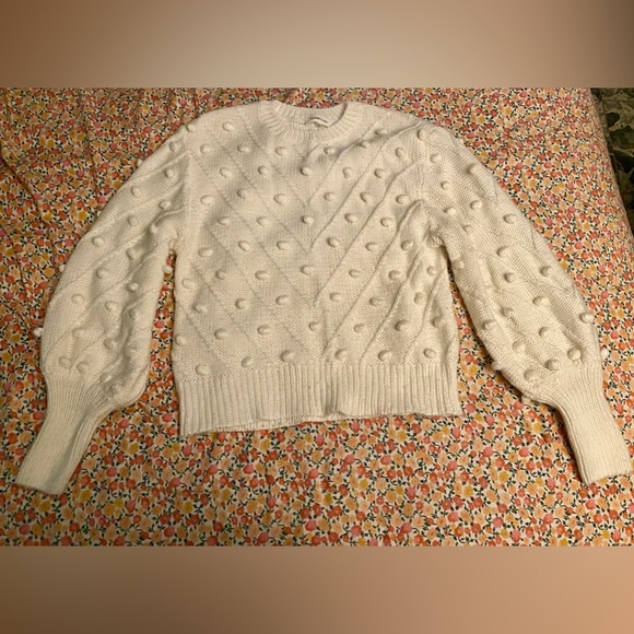 Sugar Lips Shake Your Pom Pom Sweater White Size Small - Picture 4 of 4